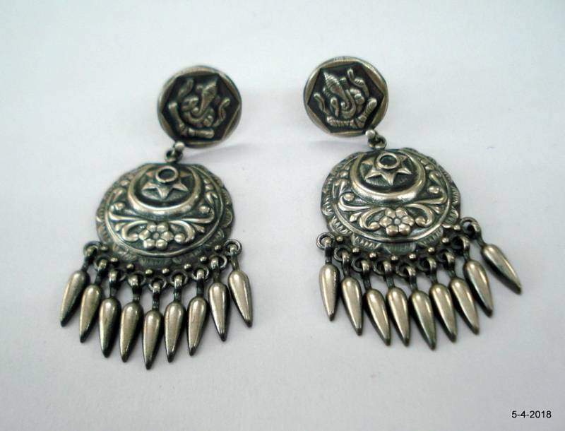 Vintage Ohrringe Sterling Silber Handgemacht Stammes-Ohrringe Ohrstecker von tribalsilver99