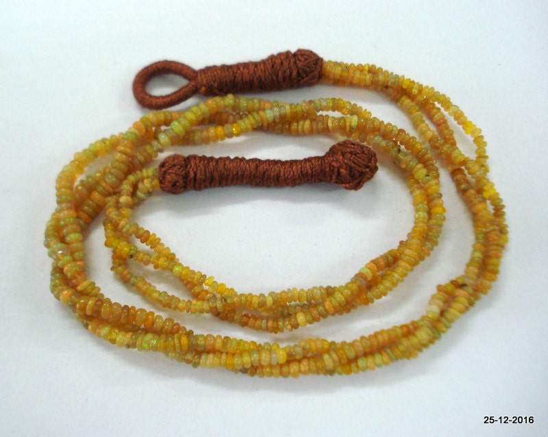 Vintage Opal Perlen Halskette Strang Jade Edelsteine von tribalsilver99