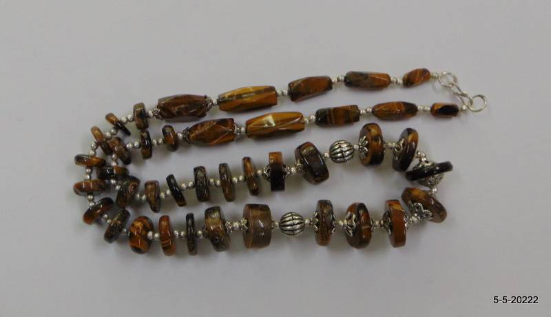 Vintage Perlen Halskette Farbe Edelstein von tribalsilver99