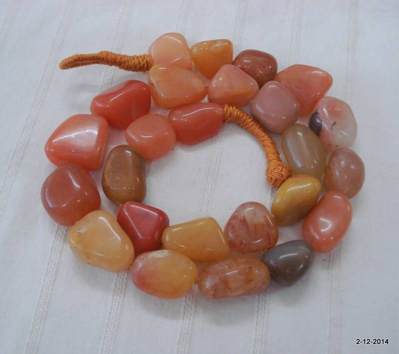 Vintage Quarz Edelstein Fiel Perlen Halskette India von tribalsilver99