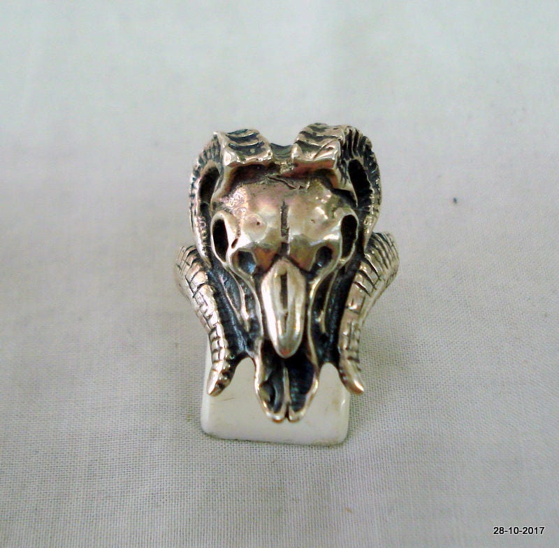 Vintage Sterling Silber Ring Cocktail Drache Handarbeit Schmuck von tribalsilver99