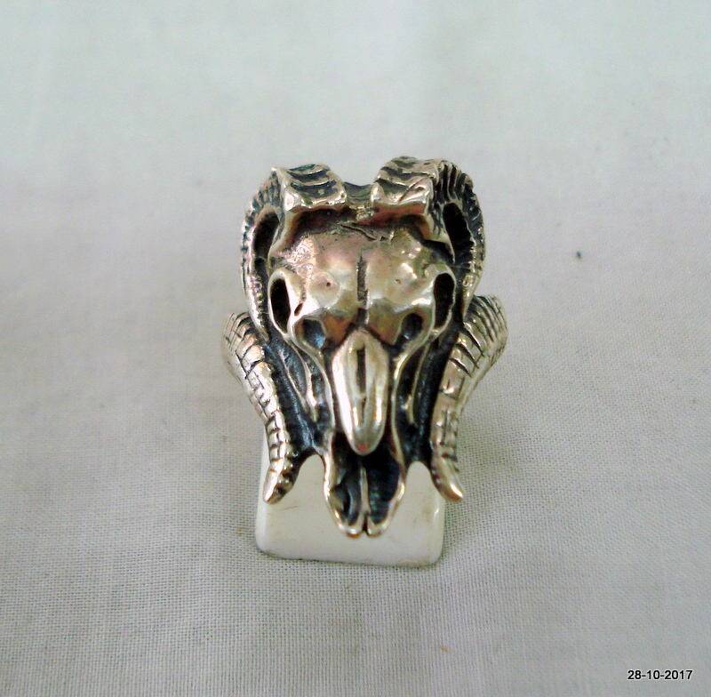 Vintage Sterling Silber Ring Cocktail Drache Handarbeit Schmuck von tribalsilver99