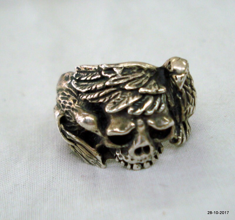 Vintage Sterling Silber Ring Cocktail-Ring Dragon Handgefertigten Schmuck von tribalsilver99