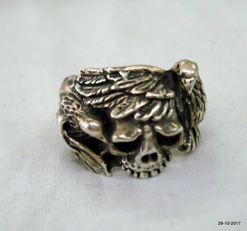 Vintage Sterling Silber Ring Cocktail-Ring Dragon Handgefertigten Schmuck von tribalsilver99