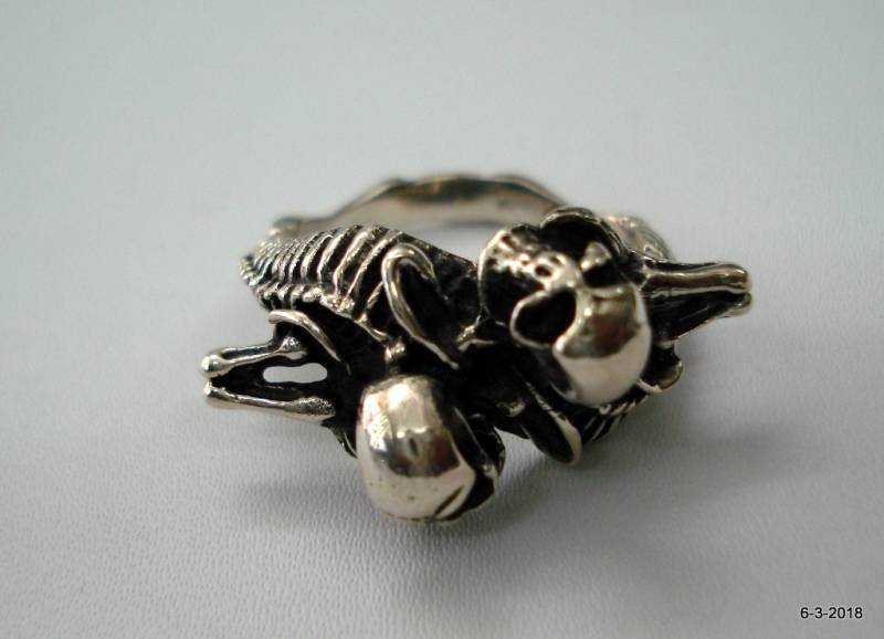 Vintage Sterling Silber Ring Cocktail-Ring Dragon Khopdi Handarbeit von tribalsilver99