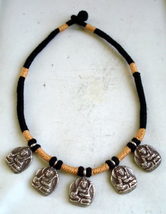 sterling Silber Anhänger Halskette Hindu-Gott Hanuman Handgemachten Schmuck von tribalsilver99