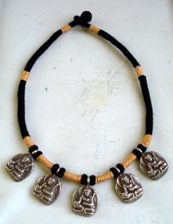 sterling Silber Anhänger Halskette Hindu-Gott Hanuman Handgemachten Schmuck von tribalsilver99