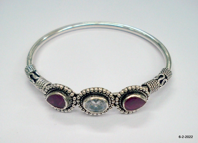 sterling Silber Armband Armreif Edelstein Traditionellen Schmuck von tribalsilver99