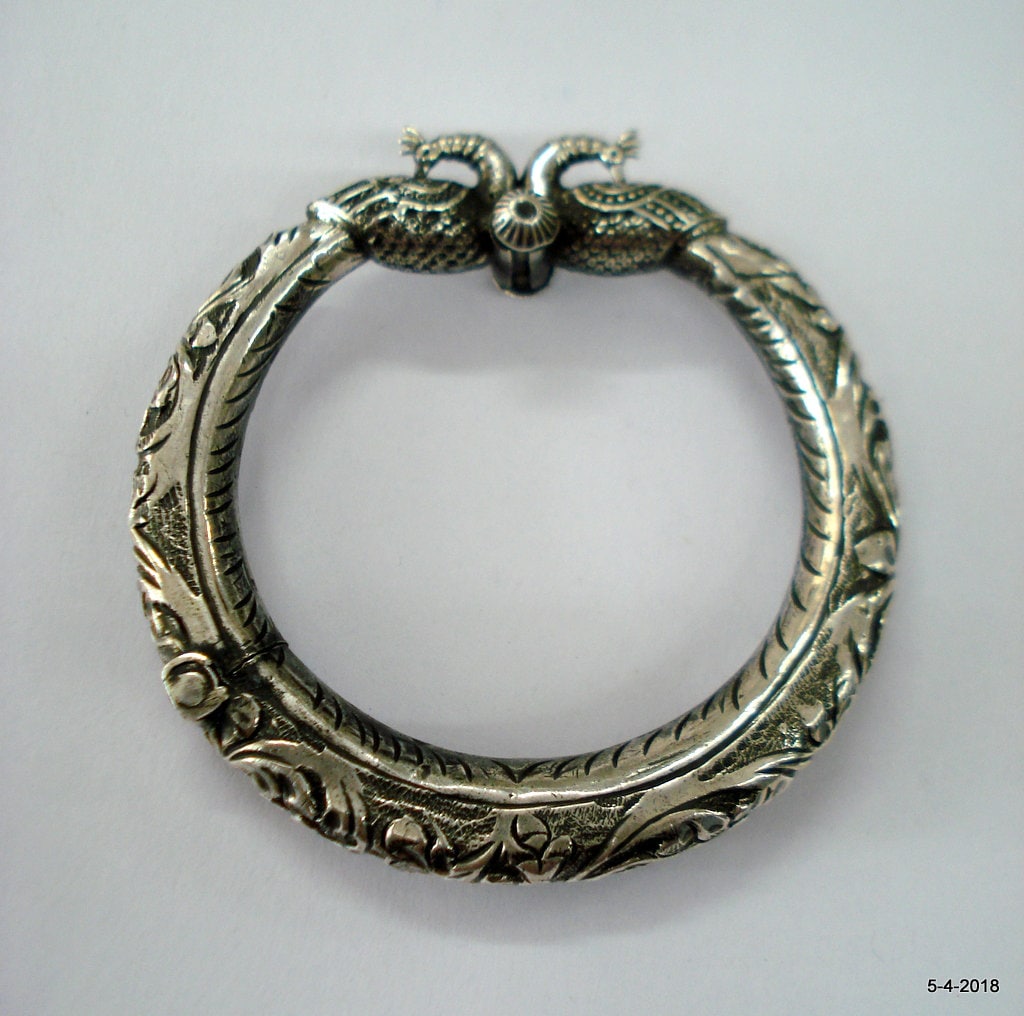 sterling Silber Armreif Armband Pfau Köpfe Handgemachter Schmuck sterling Silber Armreif Armband Pfau Köpfe Handgemachter Schmuck von tribalsilver99