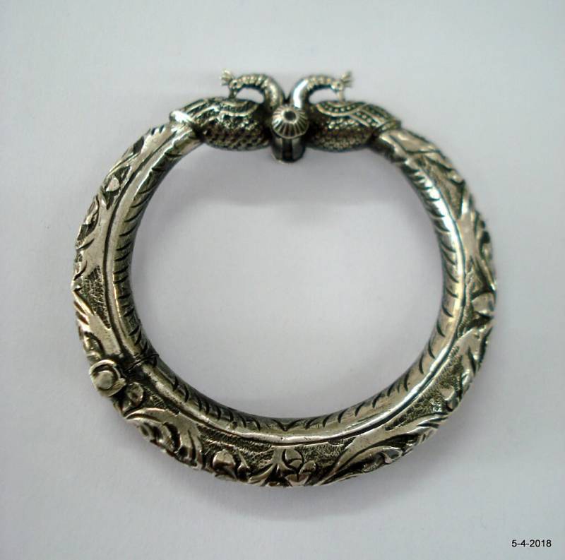 sterling Silber Armreif Armband Pfau Köpfe Handgemachter Schmuck von tribalsilver99