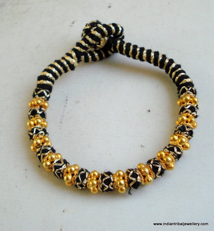 sterling Silber Gold Vermeil Gold Vergoldet Beads Armband Armreif Manschette von tribalsilver99