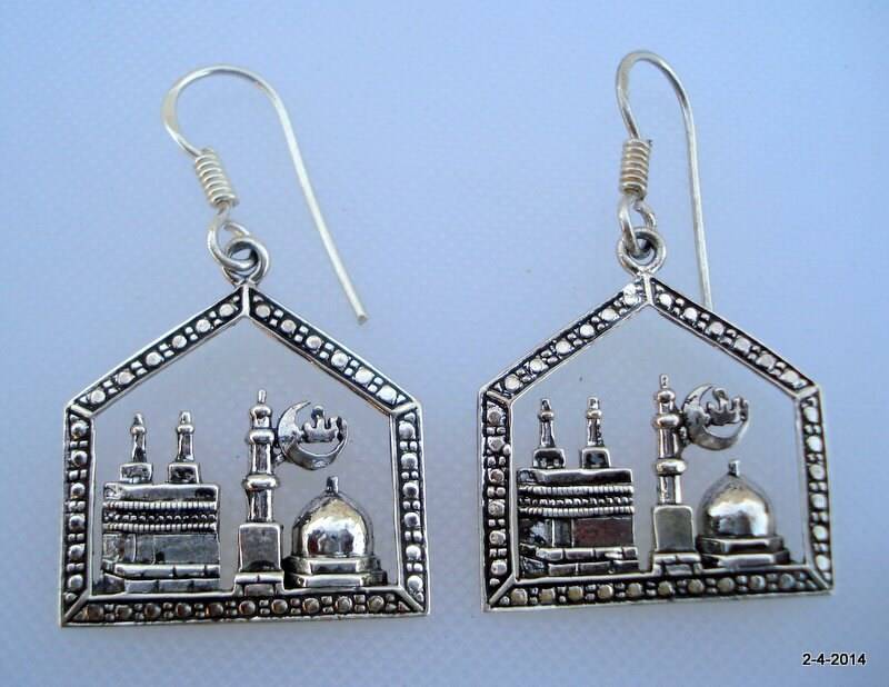 sterling Silber Ohrringe Handgemacht Mosk Design Rajasthan Indien von tribalsilver99