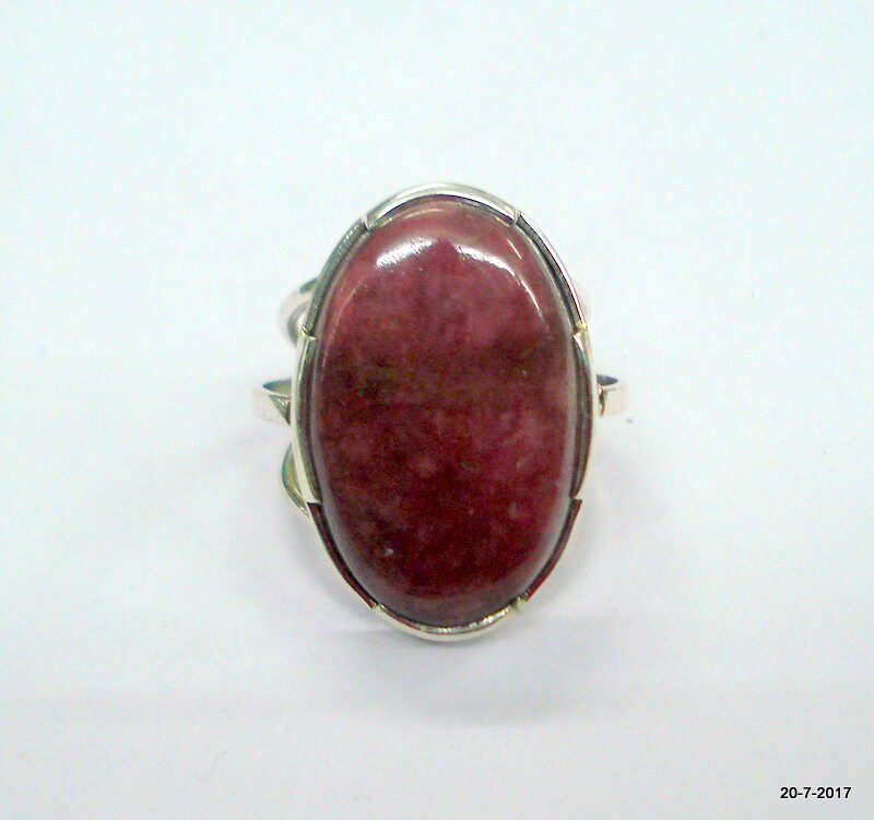 sterling Silber Ring Jaspis Edelstein Cocktail-Ring Handmade von tribalsilver99