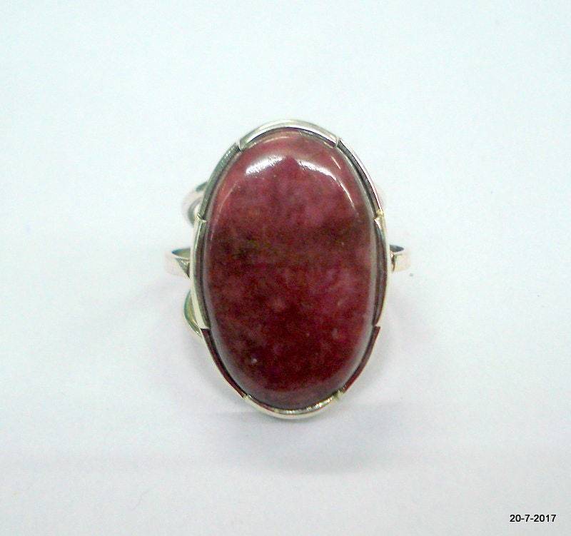 sterling Silber Ring Jaspis Edelstein Cocktail-Ring Handmade von tribalsilver99