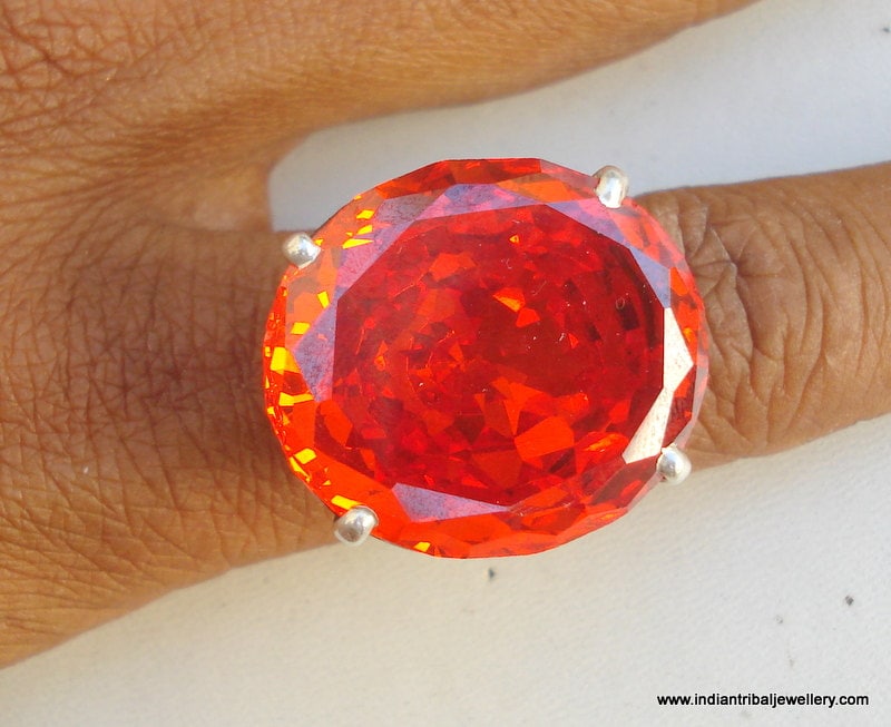 sterlingsilber Ring Cocktail Kristall Edelstein Handgefertigte Ringe von tribalsilver99