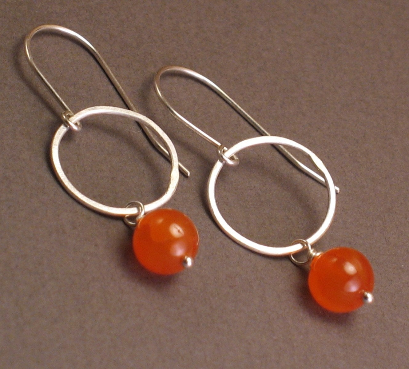 Karneol Ohrringe An Sterling Silber Creolen - Janice Karneol Ohrringe An Sterling Silber Creolen - Janice von trillium