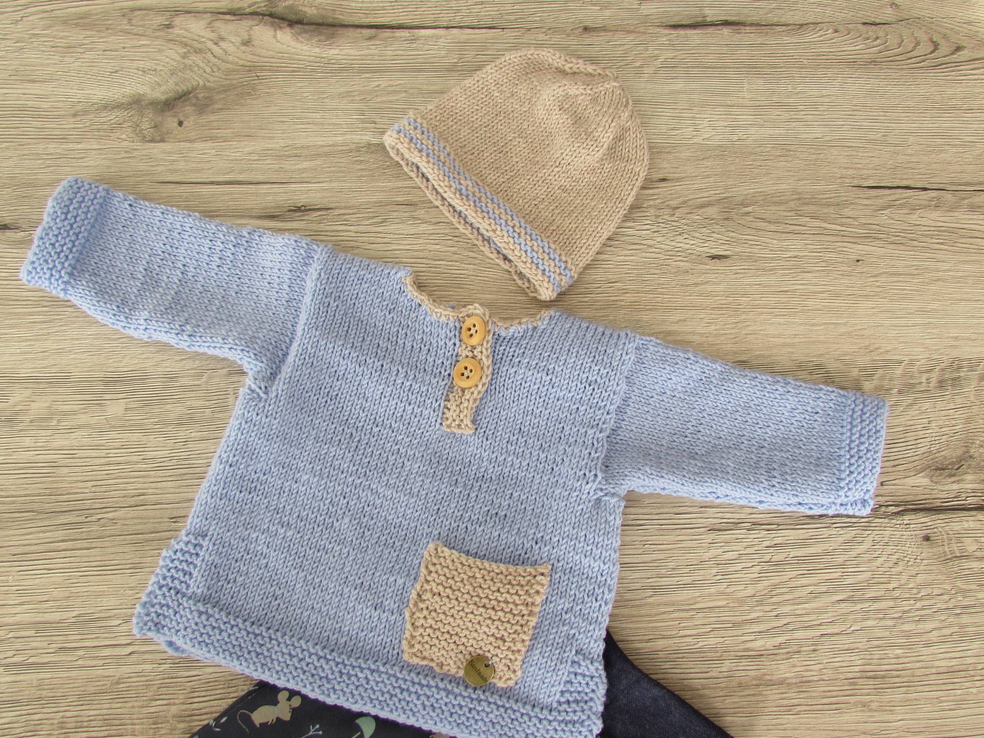 Babypullover Und Mütze Gr.56 -62-68 Merinowolle Babypullover Und Mütze Gr.56 -62-68 Merinowolle von trollsocke