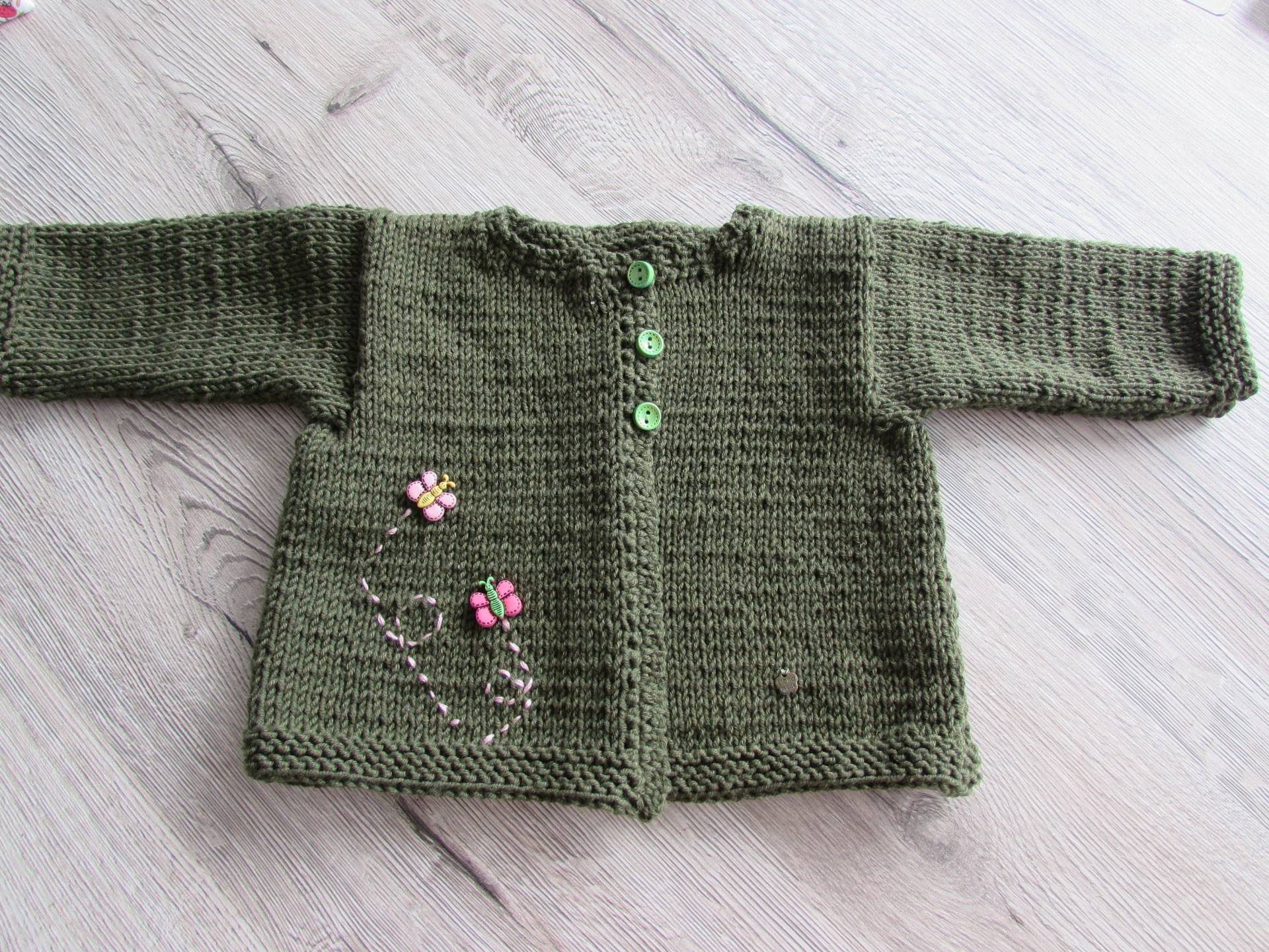 Babystrickjacke Merinowolle Babystrickjacke Merinowolle von trollsocke