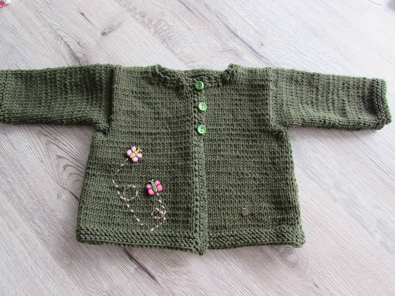 Babystrickjacke Merinowolle Babystrickjacke Merinowolle von trollsocke