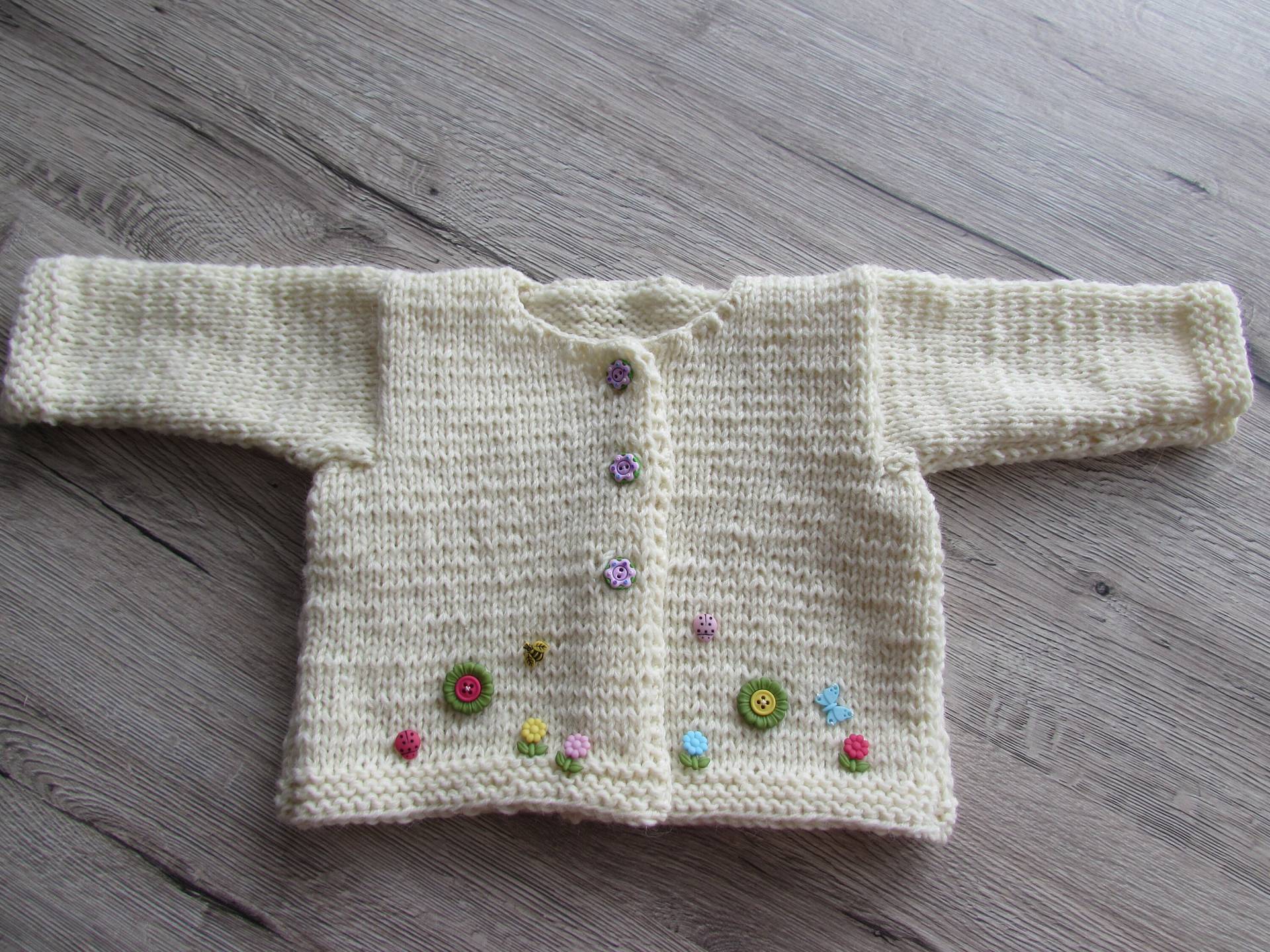 Babystrickjacke Merinowolle Babystrickjacke Merinowolle von trollsocke