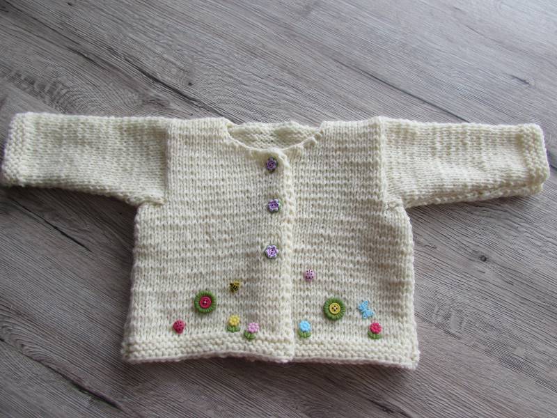 Babystrickjacke Merinowolle Babystrickjacke Merinowolle von trollsocke