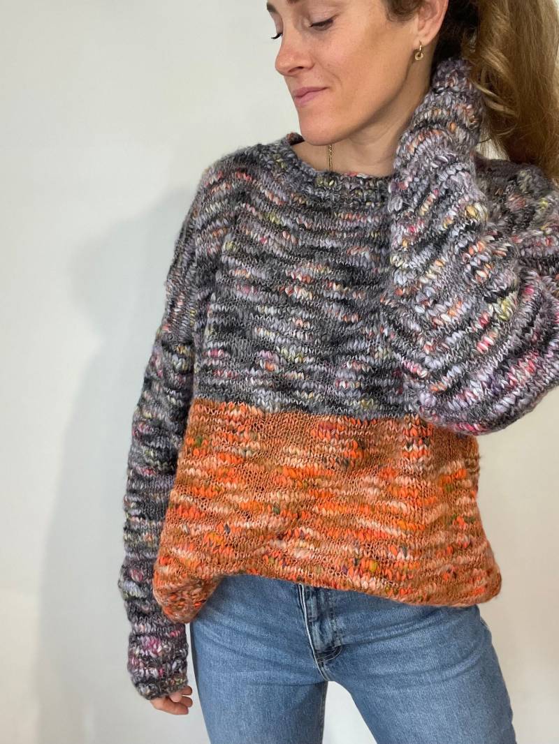 Toller Handgestrickter Handgemachter Gestrickter Pullover Strickpullover Einheitsgrösse von trouvelieblingsteile