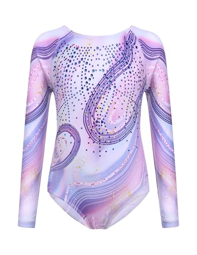 trudge Kinder Turnanzug Gymnastikanzug Mädchen Leotard Langarm Trikot Training Dancewear Gymnastikbody Tanzbekleidung Wettkampf 150 von trudge