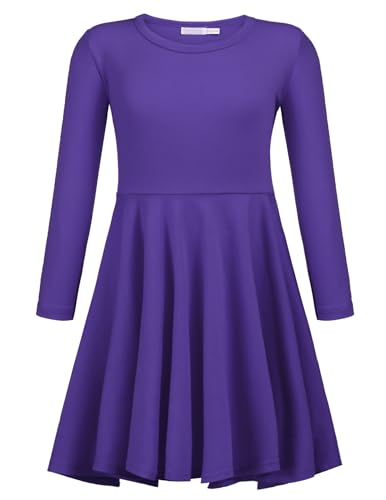 trudge Mädchen Baumwoll Kleid Winter Langarm Freizeitkleid A-Linien-Kleid Herbstkleid Basic Kleid Kinder Skaterkleid Schulkleid Lila 160/11-12 Jahre trudge Mädchen Baumwoll Kleid Winter Langarm Freizeitkleid A-Linien-Kleid Herbstkleid Basic Kleid Kinder Skaterkleid Schulkleid Lila 160/11-12 Jahre von trudge