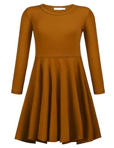 trudge Mädchen Kleid Langarm Braun Kinder Freizeitkleider Baumwolle Jerseykleid Winter Herbst Festlicheskleid A-Linie Skaterkleider 160/12-13 Jahre trudge Mädchen Kleid Langarm Braun Kinder Freizeitkleider Baumwolle Jerseykleid Winter Herbst Festlicheskleid A-Linie Skaterkleider 160/12-13 Jahre von trudge