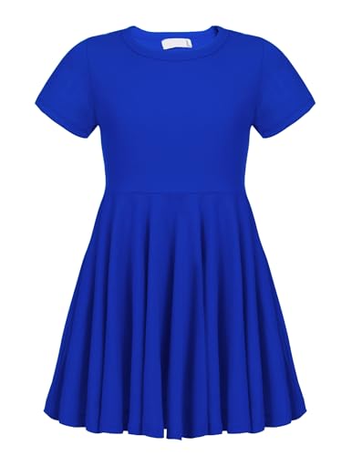 trudge Mädchen Kleid Sommerkleid Blau Kinder Tshirt Kleider Baumwollkleid Teenager Skaterkleid Einschulung Kinderbekleidung 150 von trudge