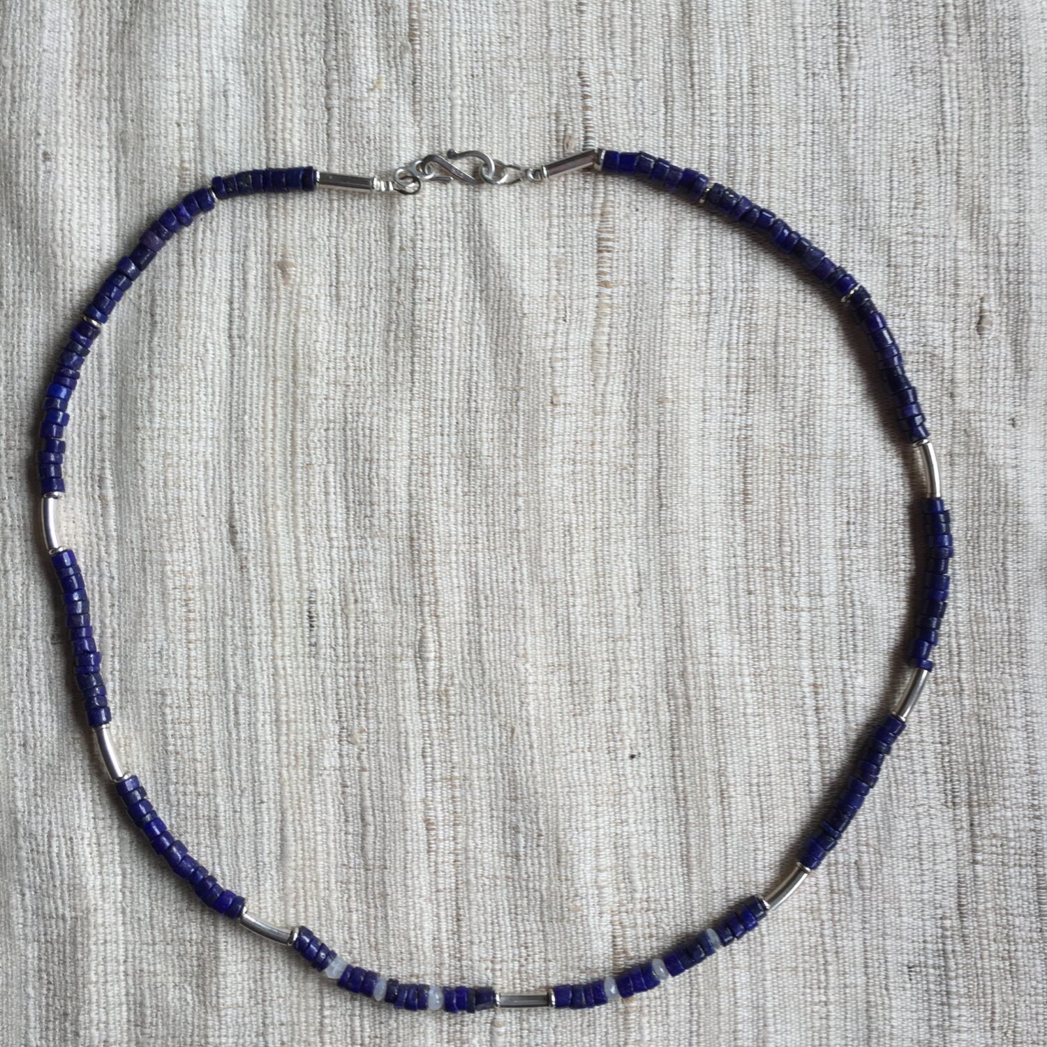 Lap80 Zart Und Elegant Lapis Silber Halskette Lap80 Zart Und Elegant Lapis Silber Halskette von truecoloursnecklaces