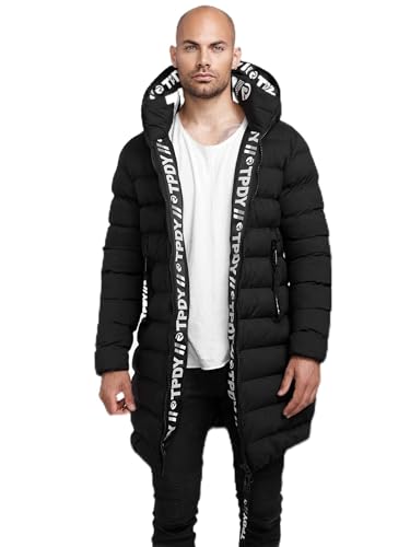 trueprodigy Herren Winterjacke Chester - Casual Puffer Mantel - Stylische warme gefütterte Steppjacke - Marken Jacke mit Reißverschluss und Kapuze Schwarz von trueprodigy