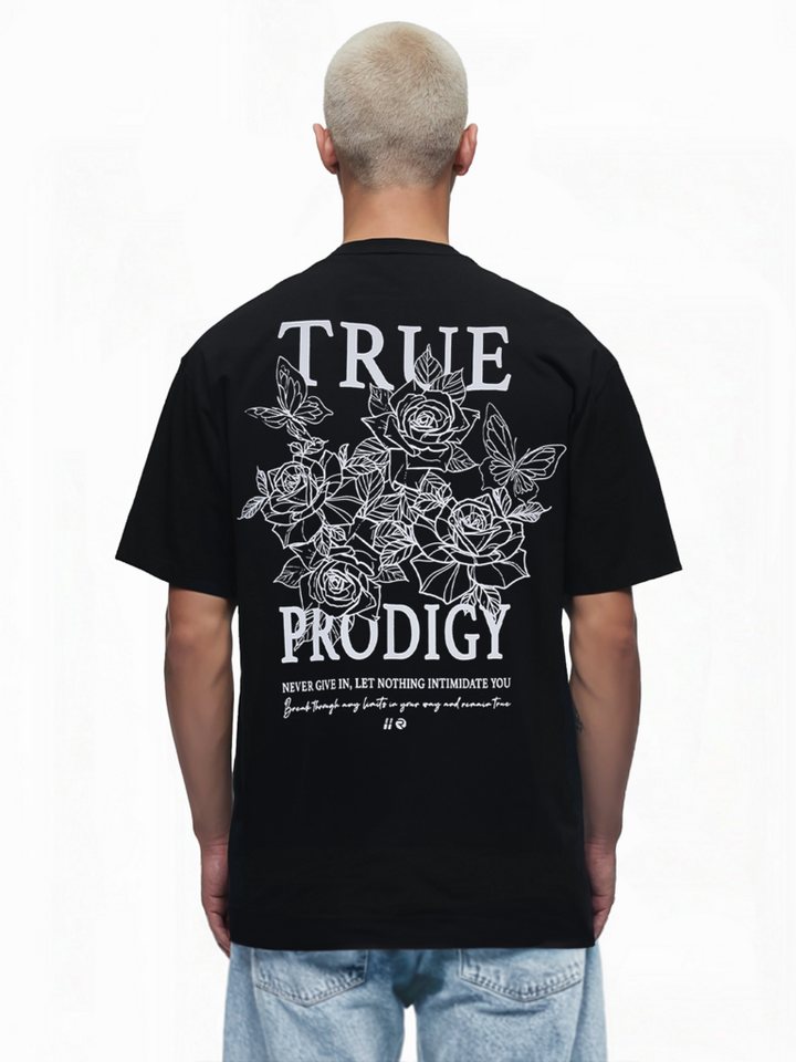 trueprodigy Oversize-Shirt Alex Logoprint Rundhals dicker Stoff von trueprodigy