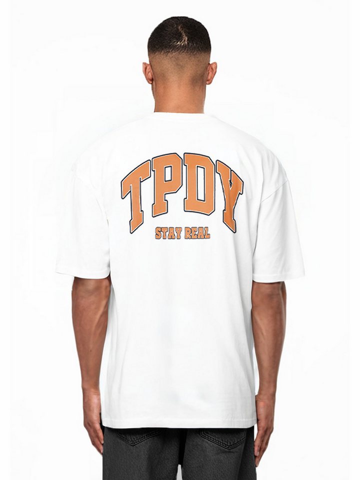 trueprodigy Oversize-Shirt Arin Logoprint Rundhals dicker Stoff von trueprodigy
