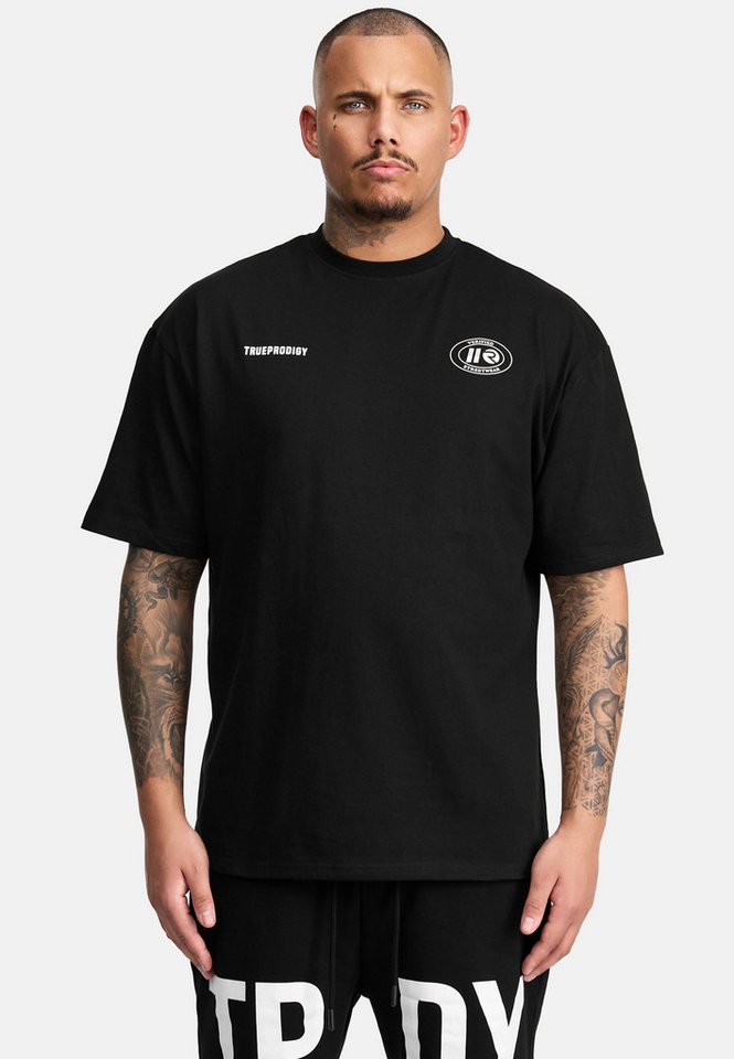 trueprodigy Oversize-Shirt Channing Logoprint Rundhals dicker Stoff von trueprodigy