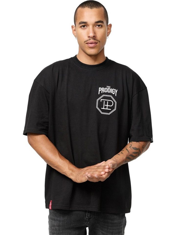 trueprodigy Oversize-Shirt Jona Logoprint Rundhals dicker Stoff von trueprodigy