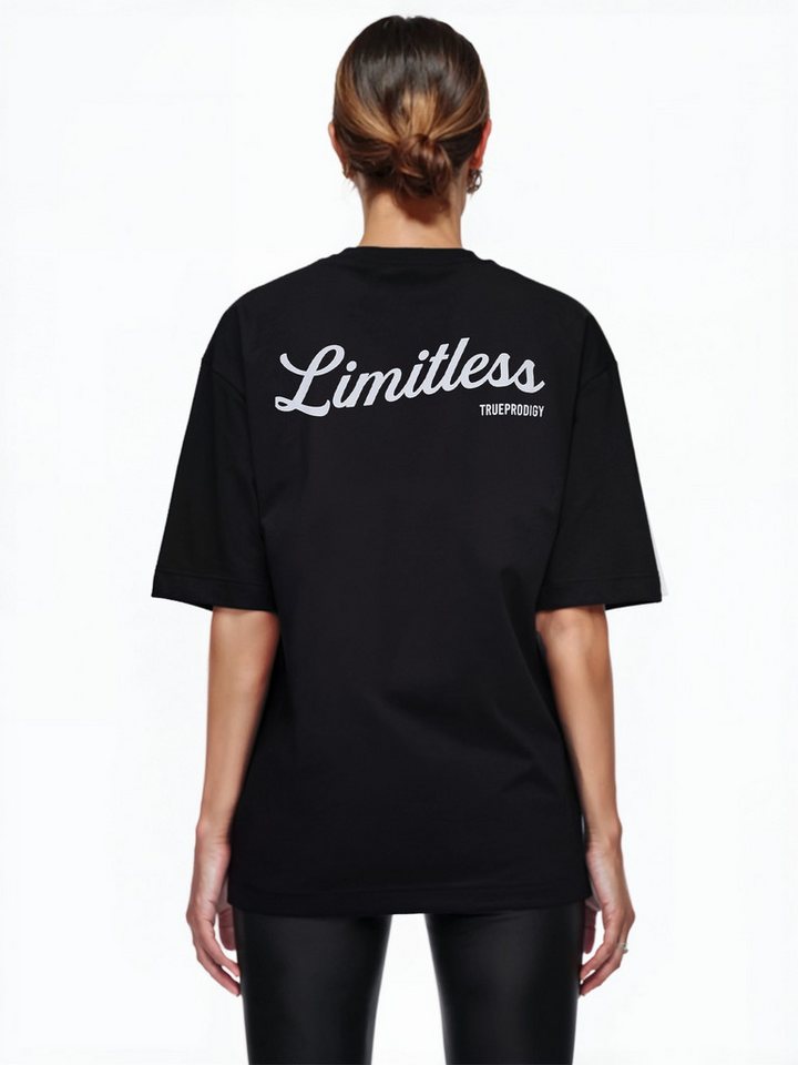 trueprodigy Oversize-Shirt Kai F Logoprint Rundhals dicker Stoff von trueprodigy
