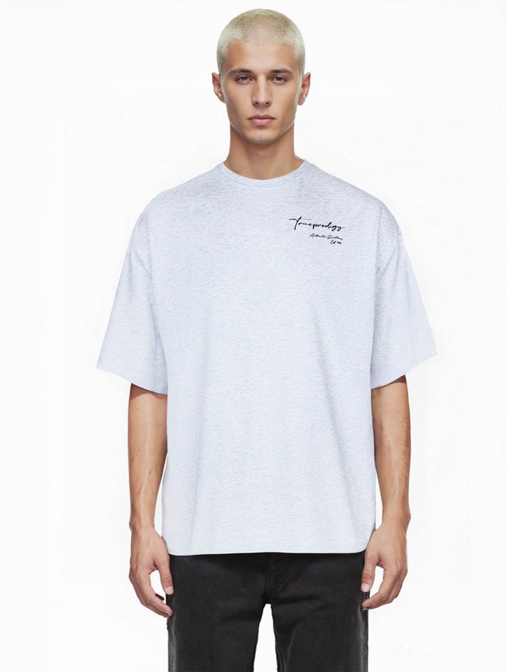 trueprodigy Oversize-Shirt Marin Logoprint Rundhals dicker Stoff von trueprodigy