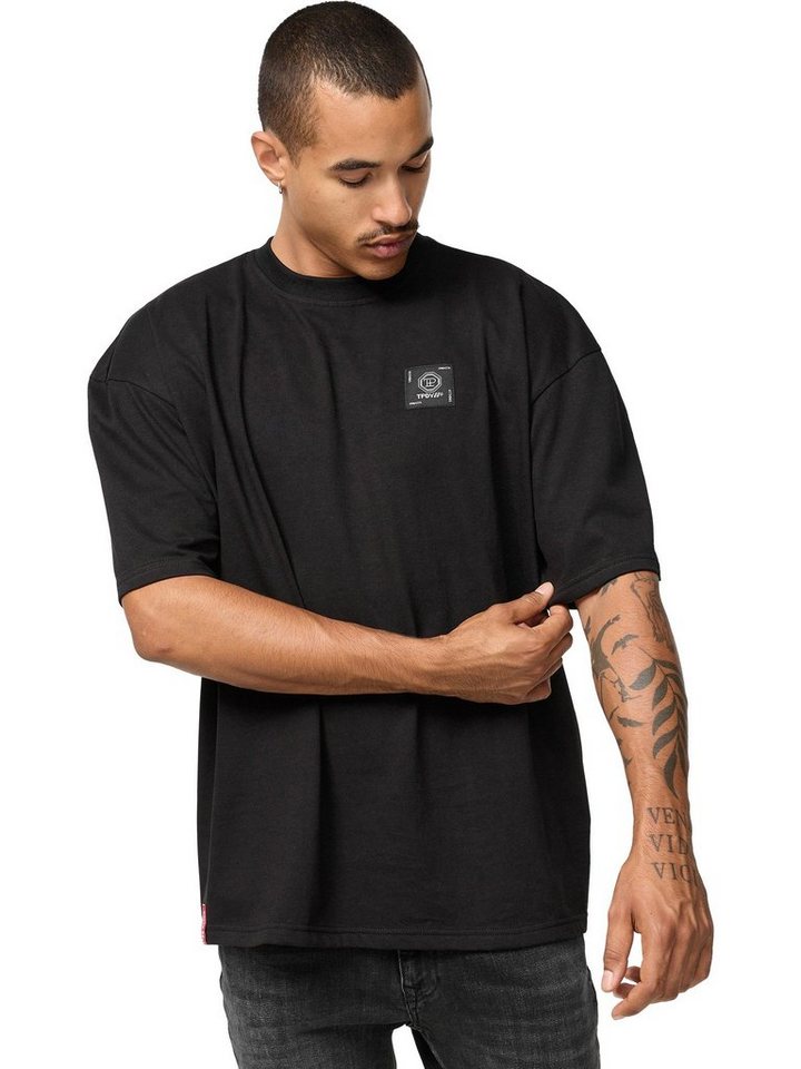 trueprodigy Oversize-Shirt Maxime Logoprint Rundhals dicker Stoff von trueprodigy