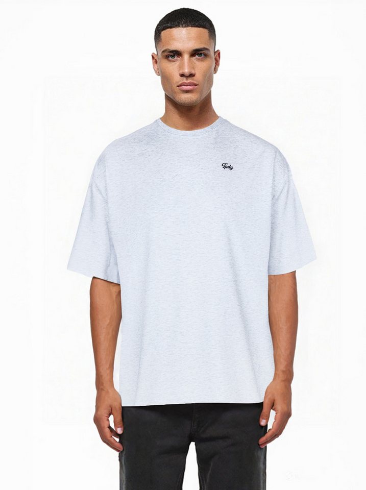 trueprodigy Oversize-Shirt Nika Logostickerei Rundhals dicker Stoff von trueprodigy