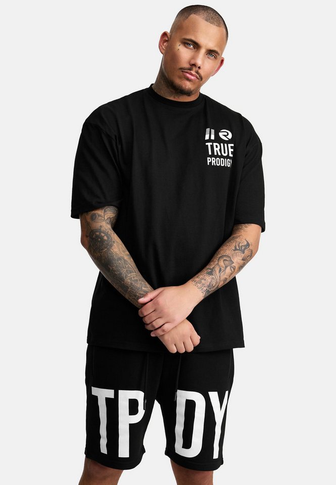 trueprodigy Oversize-Shirt Peter Logoprint Rundhals dicker Stoff von trueprodigy
