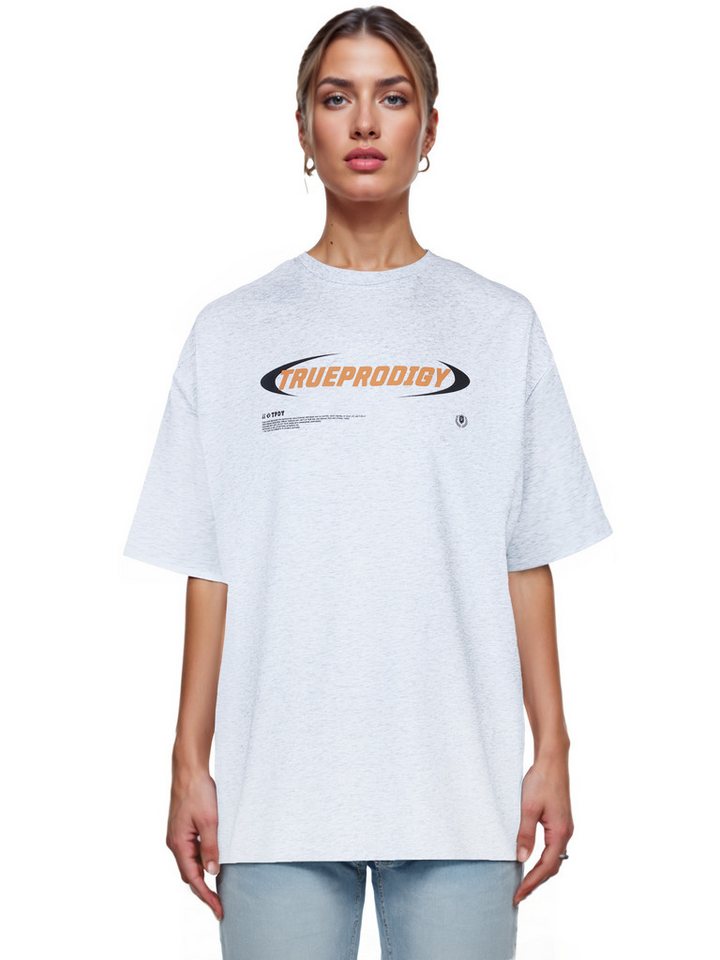 trueprodigy Oversize-Shirt Ravi F Logoprint Rundhals dicker Stoff von trueprodigy