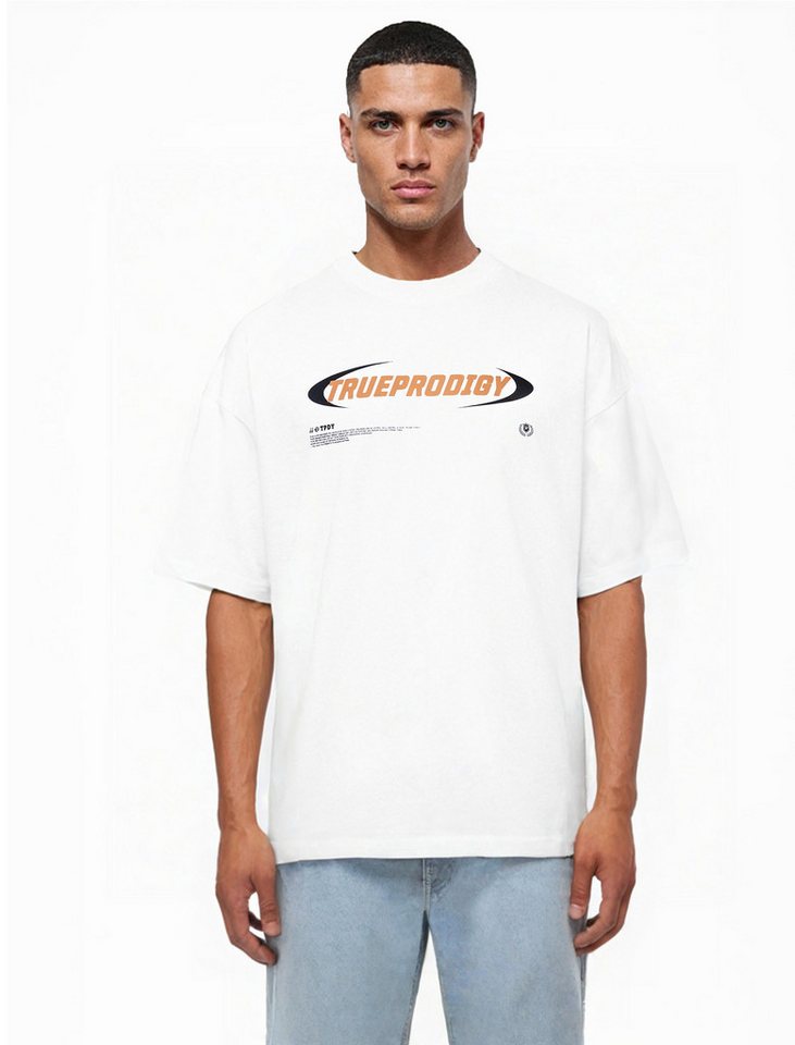 trueprodigy Oversize-Shirt Ravi Logoprint Rundhals dicker Stoff von trueprodigy