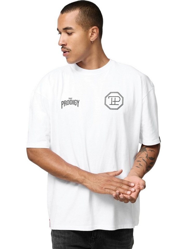 trueprodigy Oversize-Shirt Robin Logoprint Rundhals dicker Stoff von trueprodigy