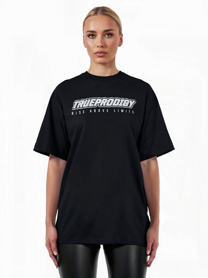 trueprodigy Oversize-Shirt Toni F Logoprint Rundhals dicker Stoff von trueprodigy