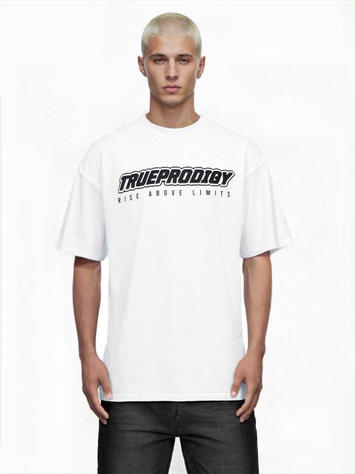 trueprodigy Oversize-Shirt Toni Logoprint Rundhals dicker Stoff von trueprodigy