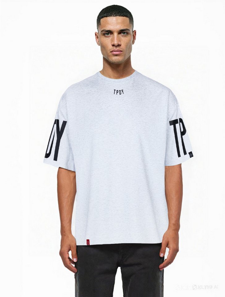 trueprodigy Oversize-Shirt Viktor Logoprint Rundhals dicker Stoff von trueprodigy