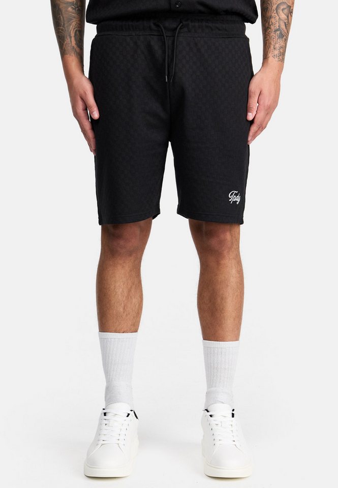 trueprodigy Shorts James Logostitching mit Schachbrettmuster von trueprodigy