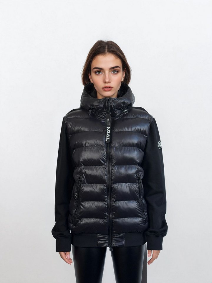 trueprodigy Steppjacke Atos F Glänzende gesteppte Optik vorne von trueprodigy