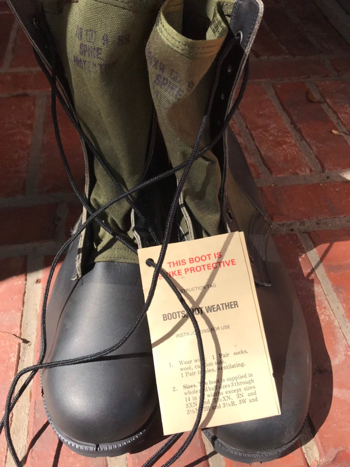 Us Militär Vintage Vietnam Spike Schutzstiefel Od 131/2xw von truesurvivorsgear